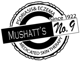 PSORIASIS & ECZEMA MEDICATED SKIN THERAPY SINCE 1922 MUSHATT'S NO. 9 trademark