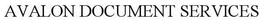 AVALON DOCUMENT SERVICES trademark