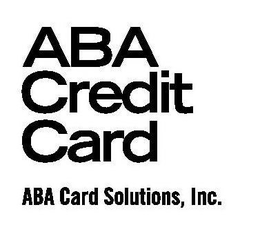 ABA CREDIT CARD ABA CARD SOLUTIONS, INC. trademark