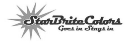 STARBRITE COLORS GOES IN STAYS IN trademark