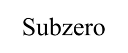 SUBZERO trademark