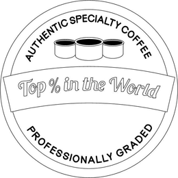 AUTHENTIC SPECIALTY COFFEE TOP % IN THE WORLD PROFESSIONALLY GRADED trademark