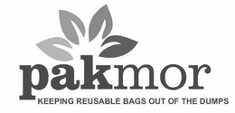 PAKMOR KEEPING REUSABLE BAGS OUT OF THE DUMPS trademark