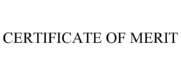 CERTIFICATE OF MERIT trademark