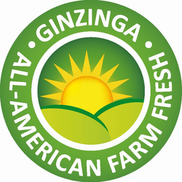 GINZINGA ALL-AMERICAN FARM FRESH trademark