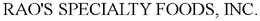 RAO'S SPECIALTY FOODS, INC. trademark