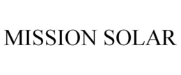 MISSION SOLAR trademark