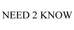 NEED 2 KNOW trademark
