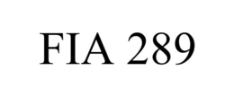 FIA 289 trademark