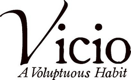 VICIO ...A VOLUPTUOUS HABIT trademark