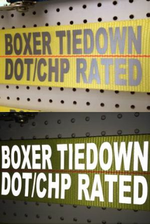 BOXER TIEDOWN DOT/CHP RATED trademark