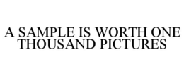 A SAMPLE IS WORTH ONE THOUSAND PICTURES trademark