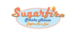 SUGARFIRE SMOKE HOUSE BURGERS · PIES · LOCAL trademark