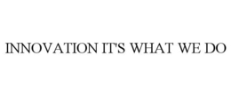 INNOVATION IT'S WHAT WE DO trademark