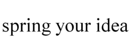 SPRING YOUR IDEA trademark