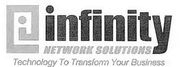 I INFINITY NETWORK SOLUTIONS TECHNOLOGY TO TRANSFORM YOUR BUSINESS trademark
