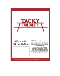THE WORDS TACKY TABLECLOTH. trademark