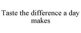 TASTE THE DIFFERENCE A DAY MAKES trademark