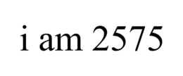 I AM 2575 trademark