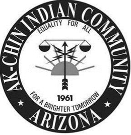 AK-CHIN INDIAN COMMUNITY ARIZONA EQUALITY FOR ALL FOR A BRIGHTER TOMORROW 1961 trademark