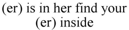 (ER) IS IN HER FIND YOUR (ER) INSIDE trademark