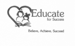 EDUCATE FOR SUCCESS BELIEVE,  ACHIEVE, SUCCEED trademark