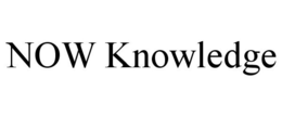 NOW KNOWLEDGE trademark