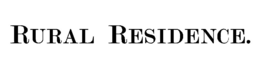 RURAL RESIDENCE. trademark