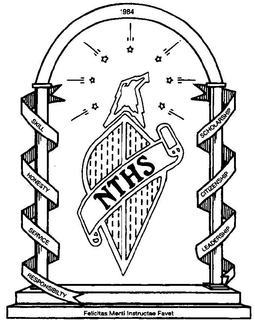 NTHS SKILL HONESTY SERVICE RESPONSIBILITY SCHOLARSHIP CITIZENSHIP LEADERSHIP FELICITAS MENTI INSTRUCTAE FAVET 1984 trademark