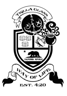 TRILLA GLASS VE RI TAS CALIFORNIA REPUBLIC WAY OF LIFE EST. 4:20 trademark