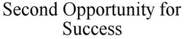 SECOND OPPORTUNITY FOR SUCCESS trademark