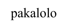 PAKALOLO trademark