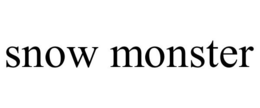 SNOW MONSTER trademark