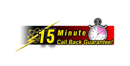 15 MINUTE CALL BACK GUARANTEE! trademark