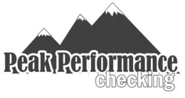 PEAK PERFORMANCE CHECKING trademark