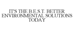 IT'S THE B.E.S.T. BETTER ENVIRONMENTAL SOLUTIONS TODAY trademark
