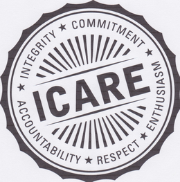 ICARE INTEGRITY COMMITMENT ACCOUNTABILITY RESPECT ENTHUSIASM trademark