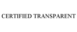 CERTIFIED TRANSPARENT trademark