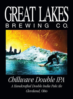 GREAT LAKES BREWING CO. CHILLWAVE DOUBLE IPA A HANDCRAFTED DOUBLE INDIA PALE ALE CLEVELAND, OHIO trademark