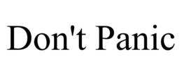 DON'T PANIC trademark