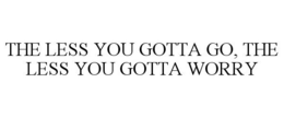 THE LESS YOU GOTTA GO, THE LESS YOU GOTTA WORRY trademark