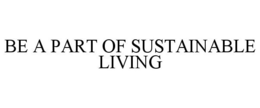 BE A PART OF SUSTAINABLE LIVING trademark