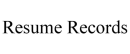RESUME RECORDS trademark