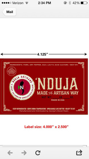 NDUJA ARTISANS, A SPICY CALABRIAN SPREADABLE SALAMI trademark