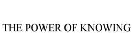 THE POWER OF KNOWING trademark