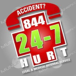ACCIDENT? 844-24-7 HURT LEGAL AND MEDICAL REFERRAL SERVICE trademark