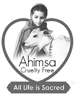 AHIMSA CRUELTY FREE ALL LIFE IS SACRED trademark