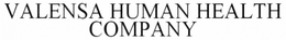 VALENSA HUMAN HEALTH COMPANY trademark