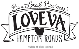 BE A LOCAL BUSINESS LOVEVA HAMPTON ROADS POWERED BY RETAIL ALLIANCE trademark