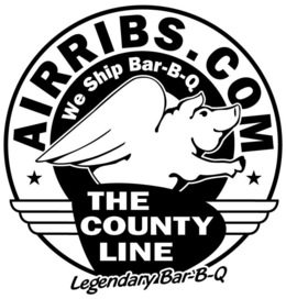 AIRRIBS.COM WE SHIP BAR-B-Q THE COUNTY LINE LEGENDARY BAR-B-Q trademark
